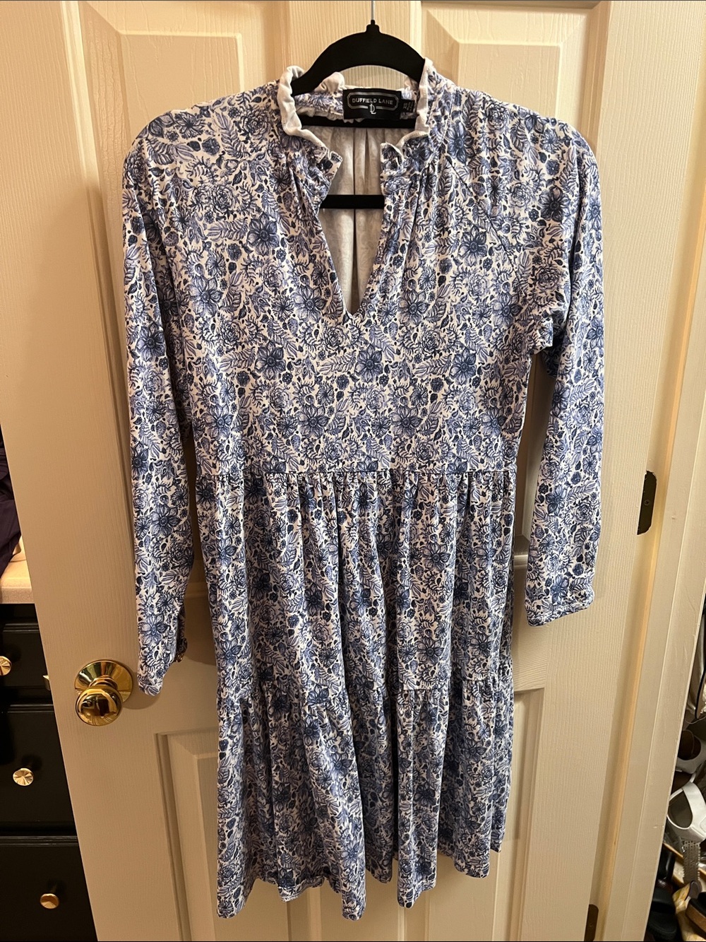 Blue and White Duffield Lane Swing Dress